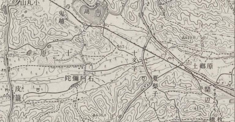 新政府軍の右翼隊が辿った　明治43年地図