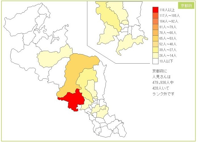 人見氏分布（京都府）